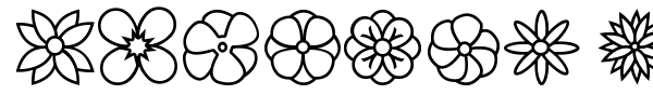 Flowers Dots Bats TFB font preview